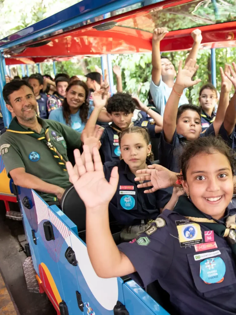 Tourist train project transporting visitors at a park attraction