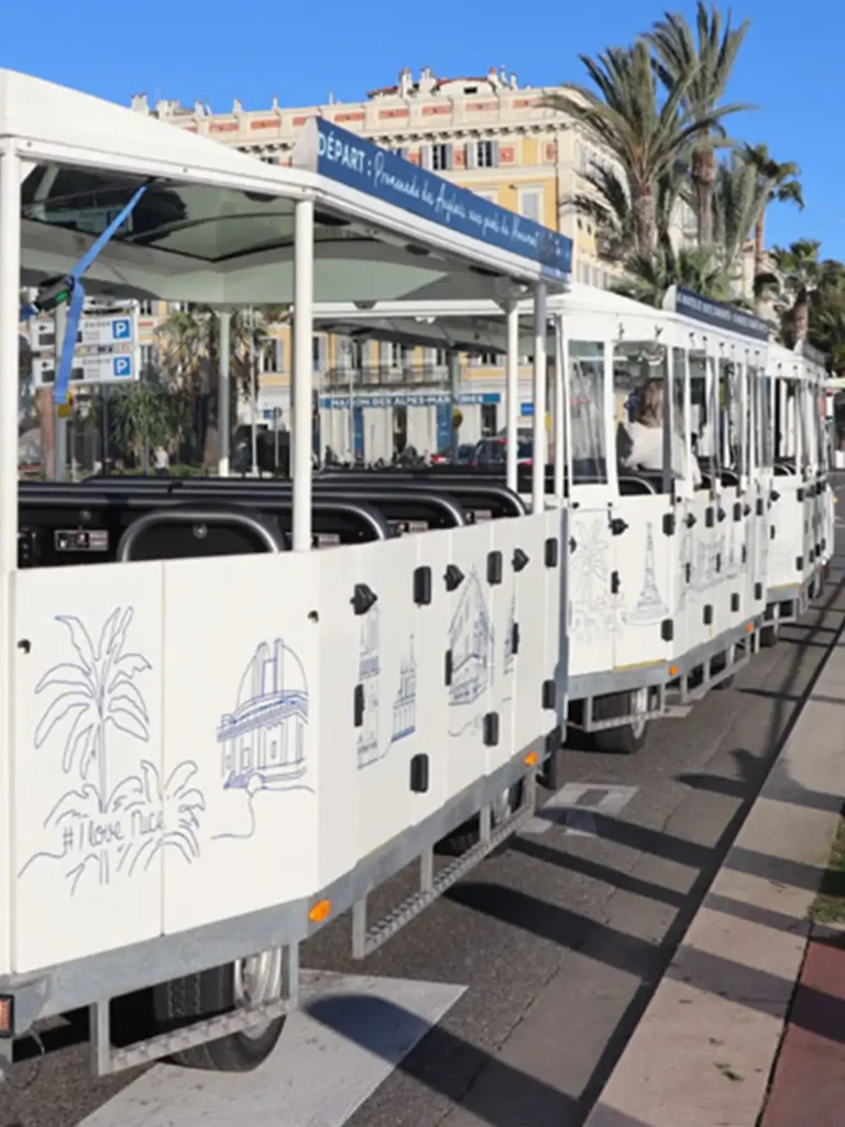 Deltrain Fresh passenger wagon open-air seating for tourist train transport